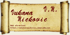 Vukana Micković vizit kartica